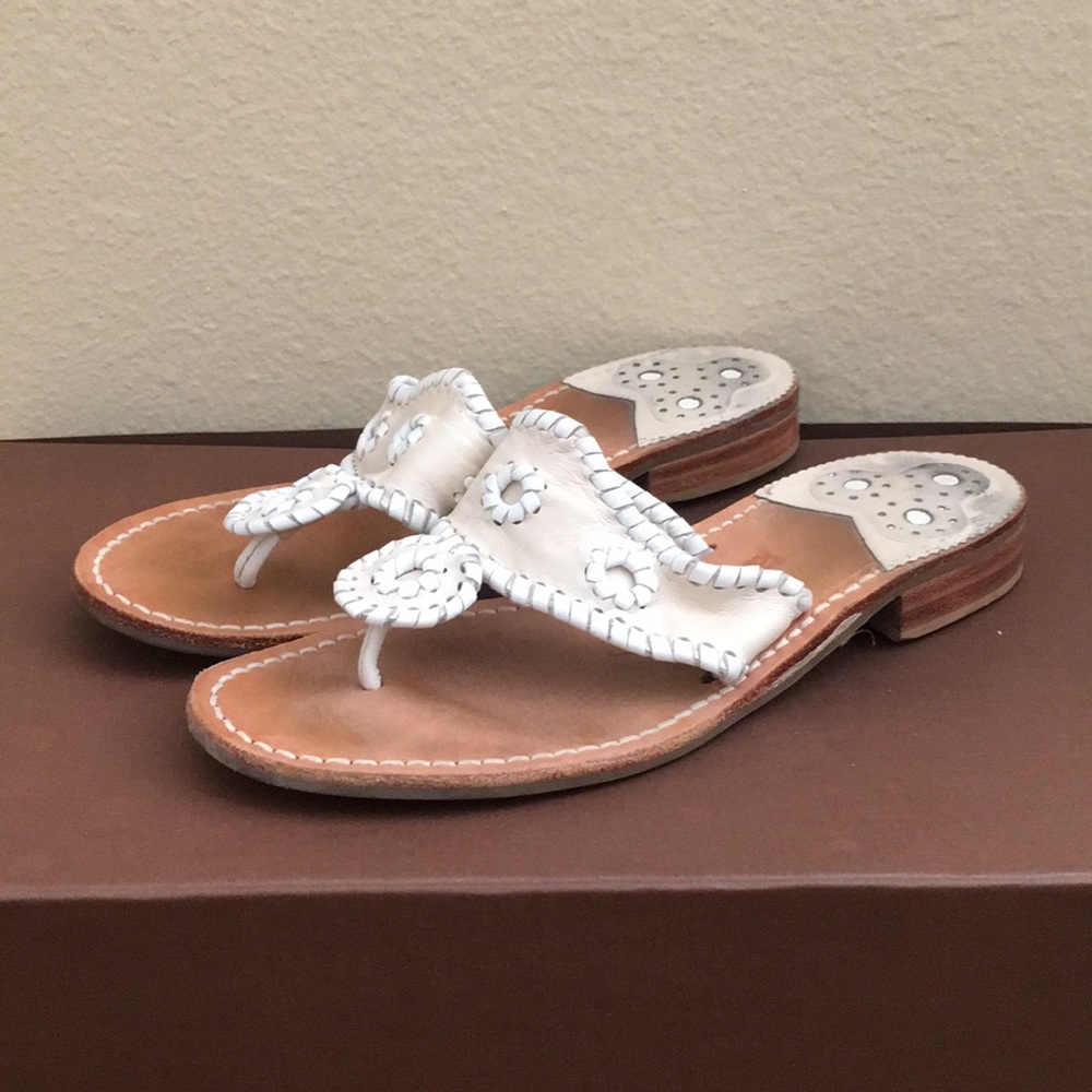 Cream Leather Sandals